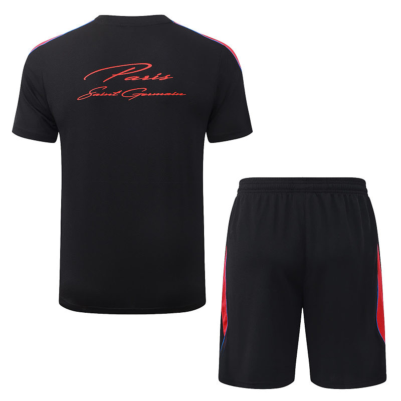 J26042# 2627短袖巴黎黑色（配红色）-Paris 26/27 Paris Jersey 9