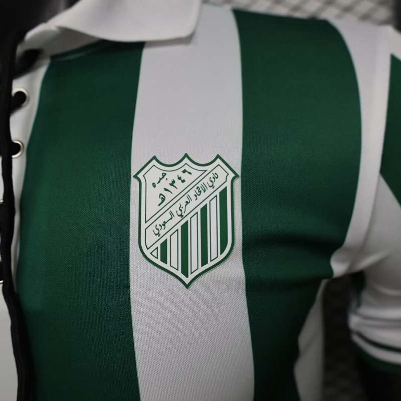 Al Ittihad Al-Ittihad FC Green White Retro 5