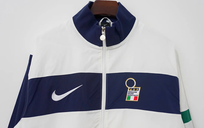 Italia Italy White Blue Retro Windbreaker 9