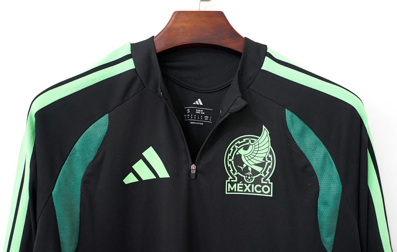 Messico Mexico Black Green Tiro Training Jersey 5