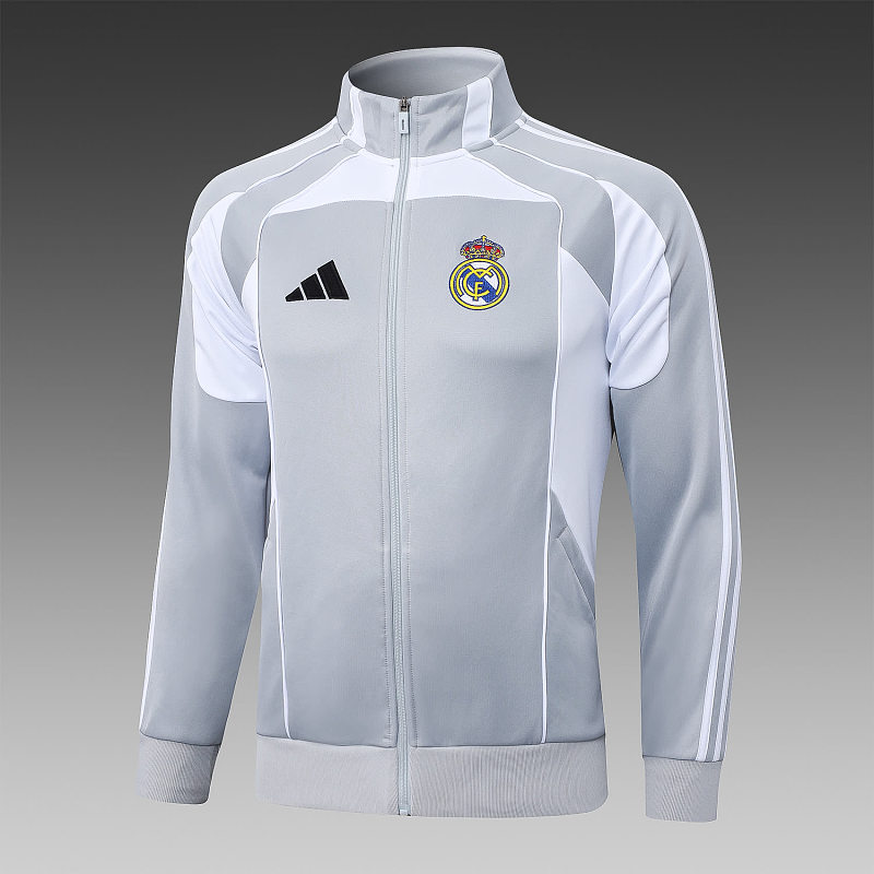 A2596# 2526长拉皇马灰配白-Real 25/26 Real Madri Jersey 4