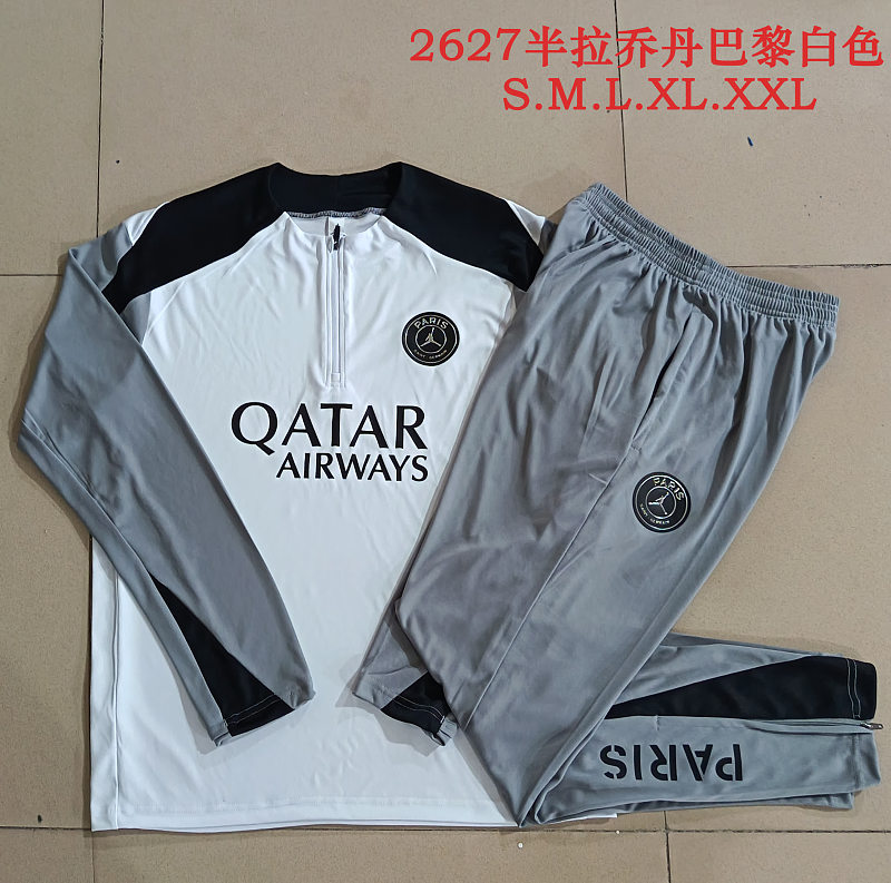 B26032# 2627半拉乔丹巴黎白色-Paris 26/27 Paris Jersey 3