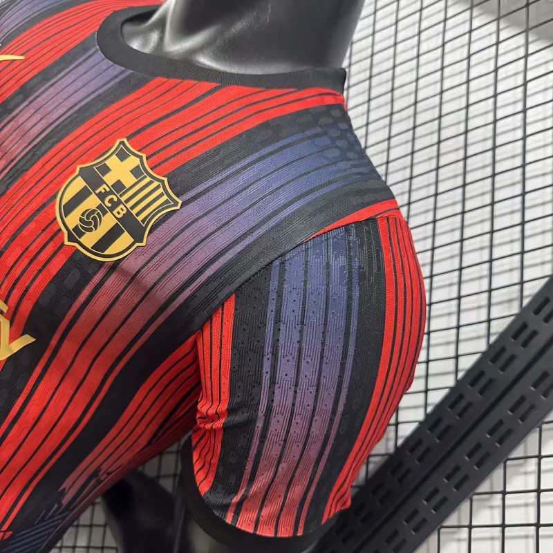 Barcelona 25/26 Barcelona Special Player Black Red Blue Gradient Stripes 3