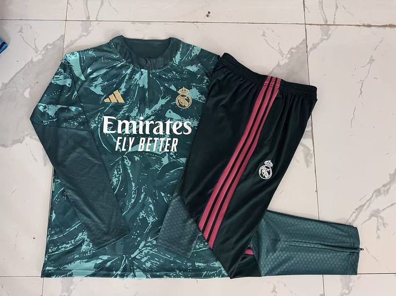 E26063# 2627半拉皇马深绿喷墨童装-Real 26/27 Real Madri Jersey 3