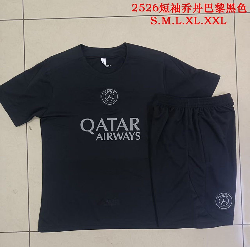 D25275# 2526短袖乔丹巴黎黑色（灰色广告）-Paris 25/26 Paris Jersey 3