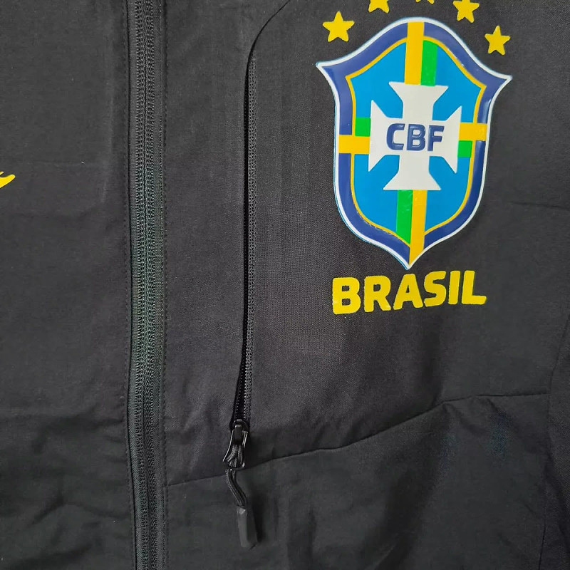 Brasile Brazil Black Windbreaker Jacket 6