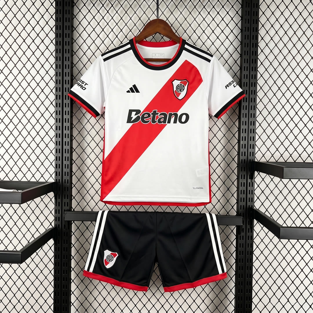River Plate River Plate Home Kids Soccer Jersey Size 16-28 3