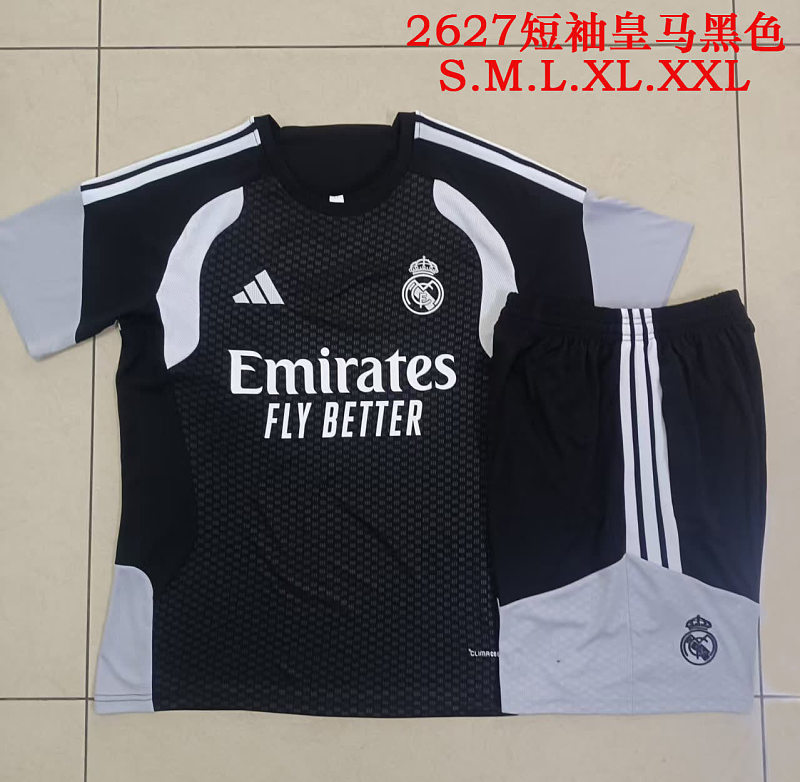 J26012# 2627短袖皇马黑色-Real 26/27 Real Madri Jersey 3