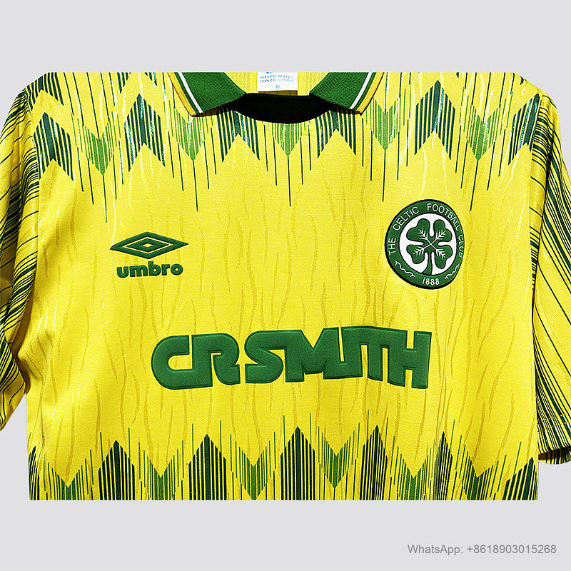 Celtic soccer 89/91 Celtic away retro size S-2XL 4