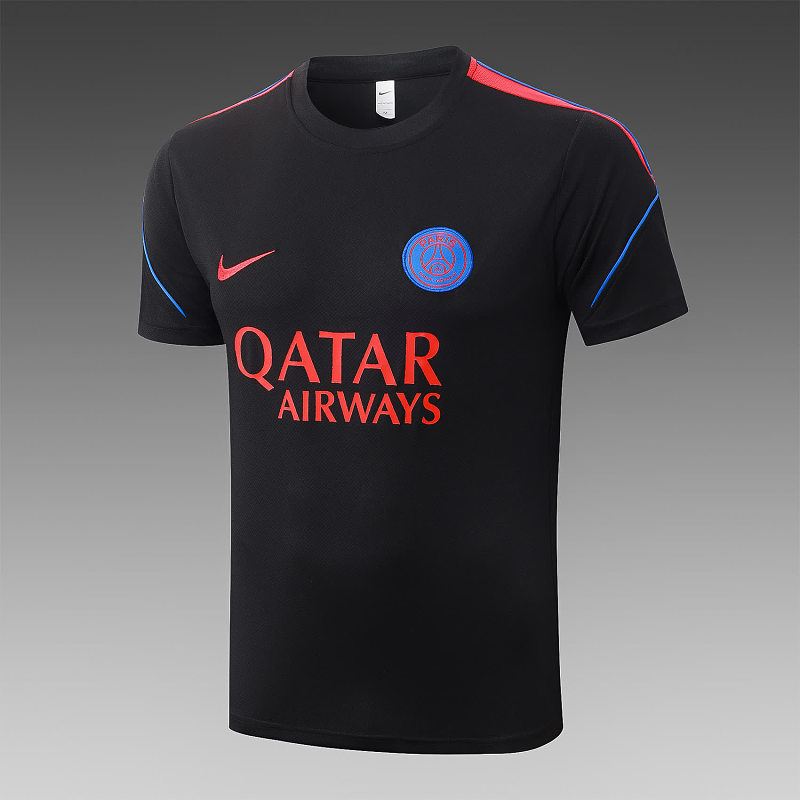 J26042# 2627短袖巴黎黑色（配红色）-Paris 26/27 Paris Jersey 4