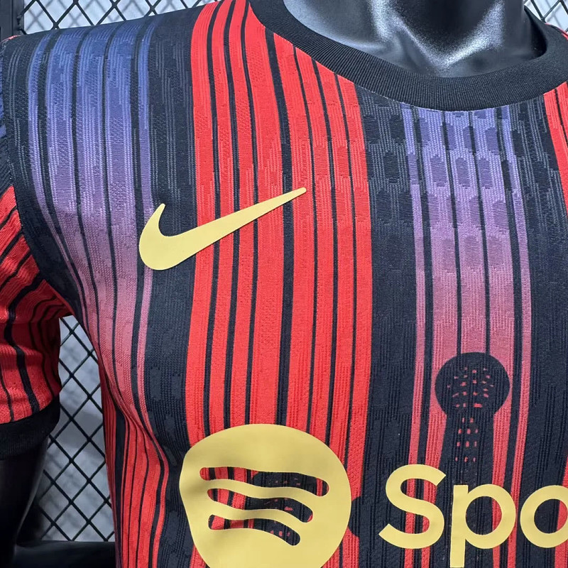 Barcelona 25/26 Barcelona Special Player Black Red Blue Gradient Stripes 8