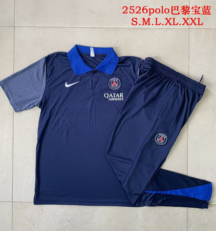 C2569# 2526polo巴黎宝蓝（衣领彩兰）-Paris Paris Jersey 3