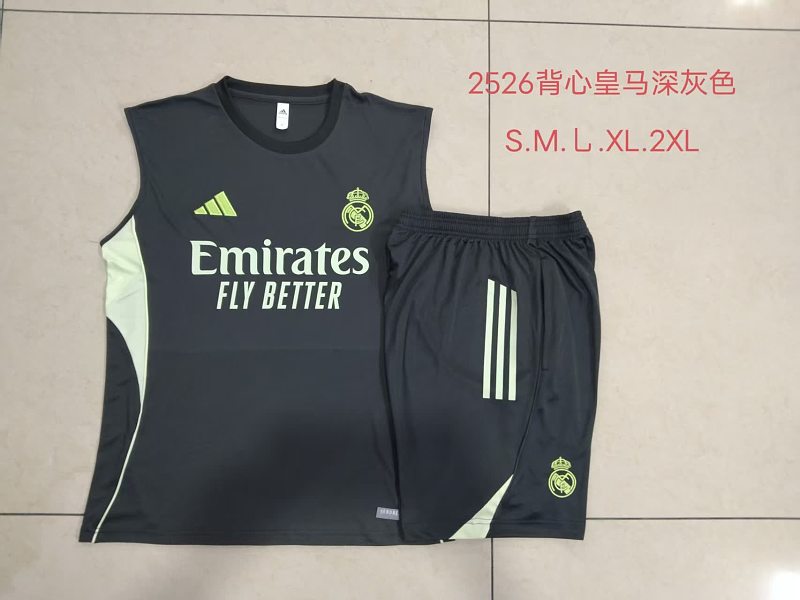 D25166# 2526背心皇马灰绿-Real 25/26 Real Madri Jersey 3