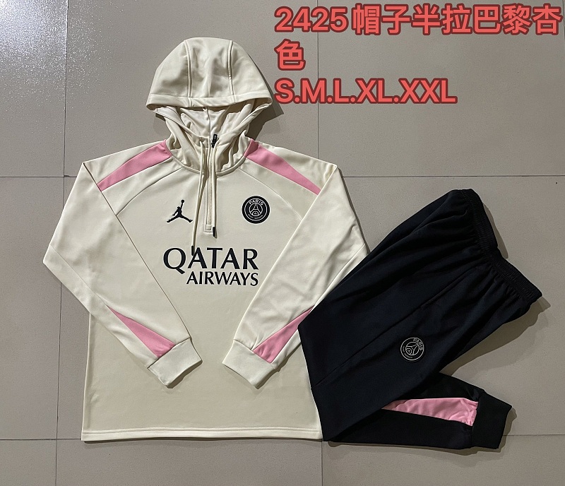 F564# 2425半拉帽子乔丹巴黎杏色-Paris 24/25 Paris Jersey 2