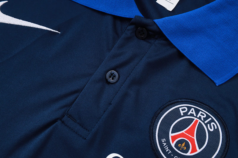 C2569# 2526polo巴黎宝蓝（衣领彩兰）-Paris Paris Jersey 12