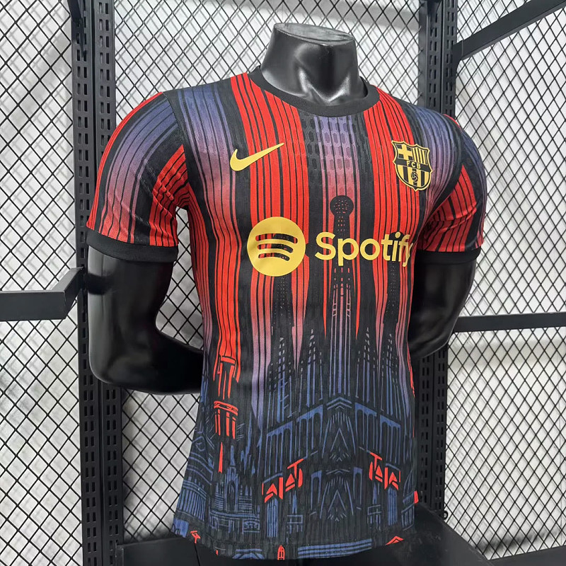 Barcelona 25/26 Barcelona Special Player Black Red Blue Gradient Stripes 6