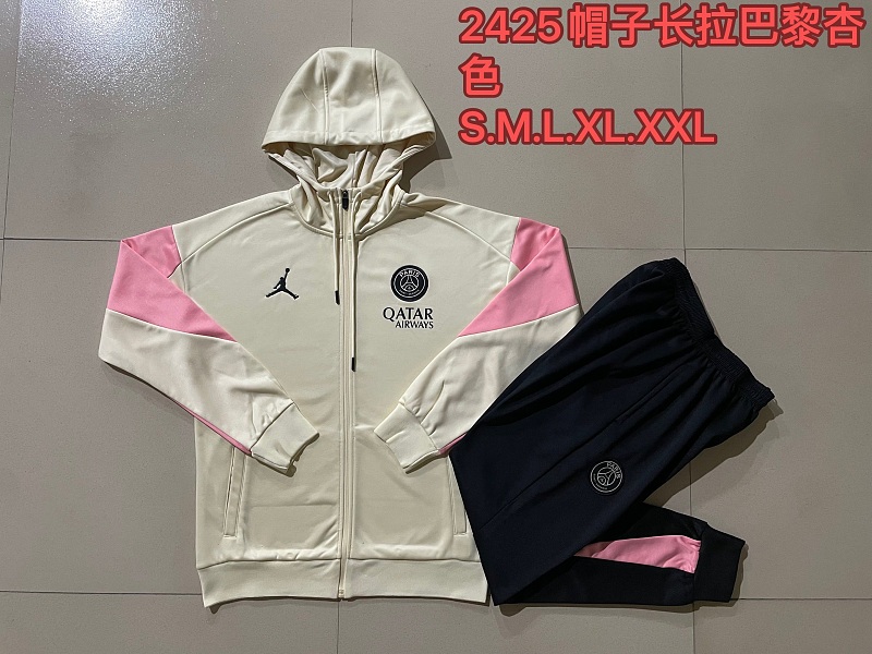 F563# 2425长拉帽子乔丹巴黎杏色-Paris 24/25 Paris Jersey 3
