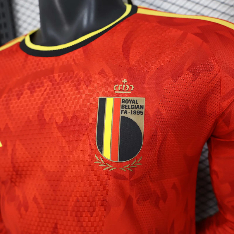 Belgio Belgium Home Long Sleeve Player 7