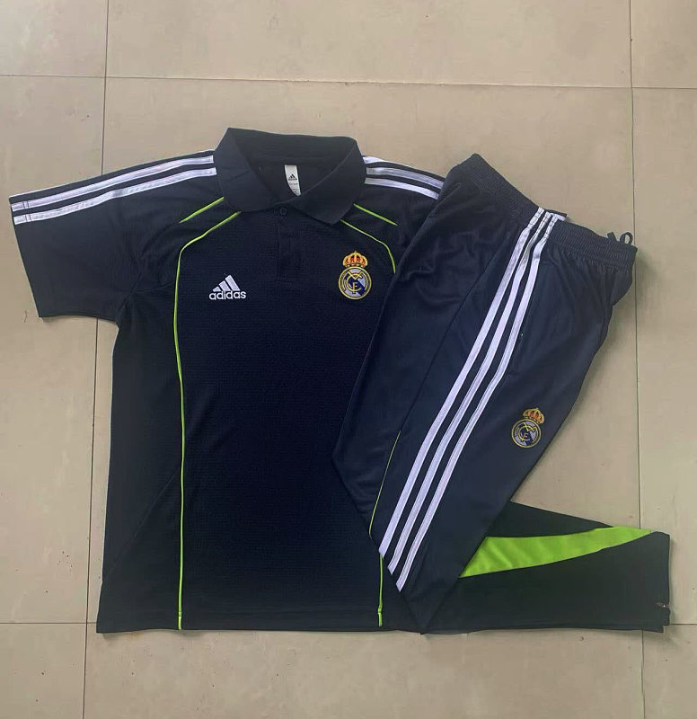 C2554# 2526POLO皇马上青复古版（绿色夹边）-Real Real Madri Jersey 2