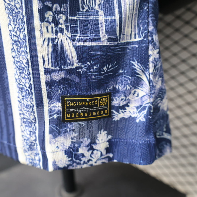 PSG 26/27 PSG x Dior Concept Toile de Jouy Navy Player Polo Shirt 8