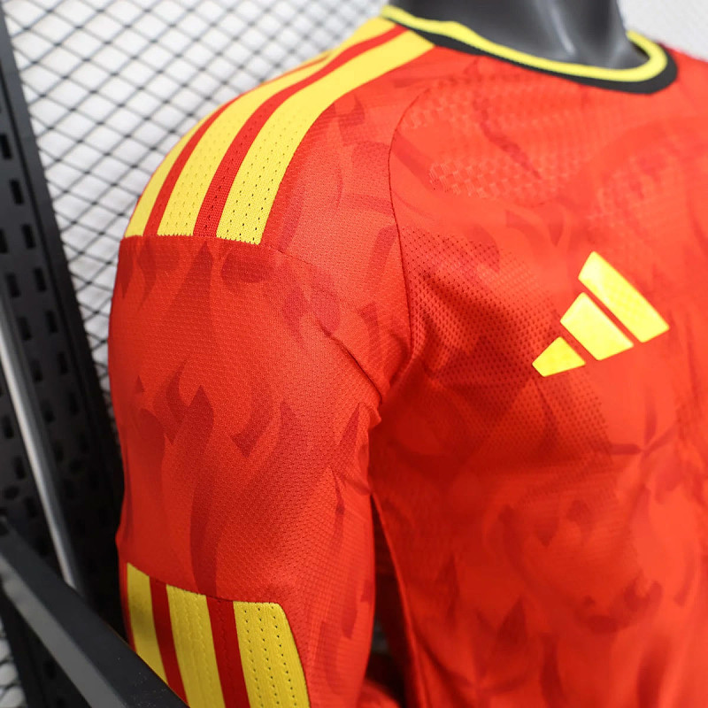 Belgio Belgium Home Long Sleeve Player 6