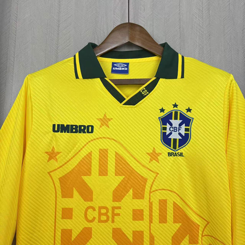 Brasile Brazil Home Long Sleeve Retro 7
