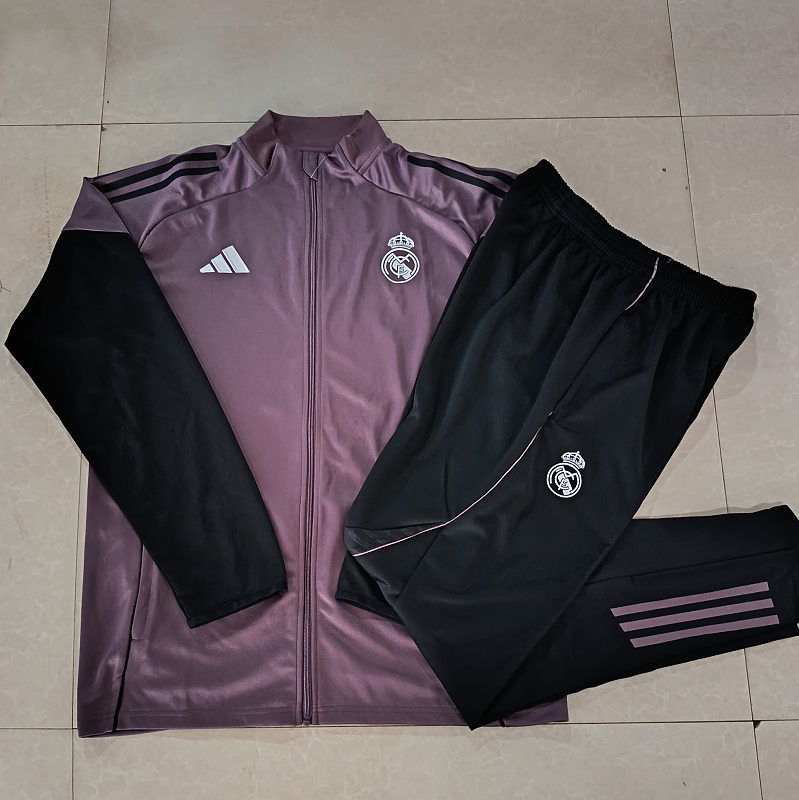 E26025# 2627长拉皇马灰紫童装-Real 26/27 Real Madri Jersey 2
