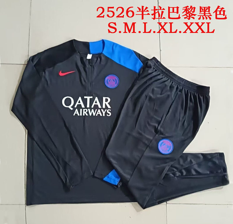 B25122# 2526半拉巴黎黑色（T90版）-Paris 25/26 Paris Jersey 2
