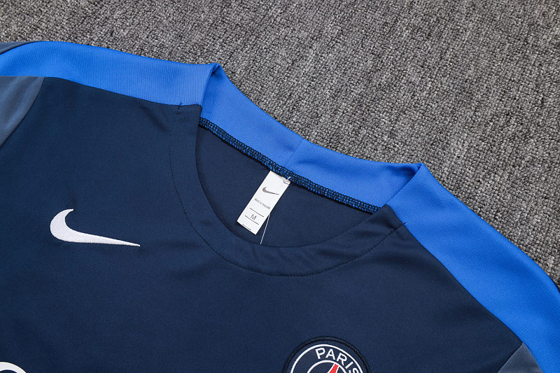 D25175# 2526短袖巴黎宝蓝（肩部彩兰）-Paris 25/26 Paris Jersey 11
