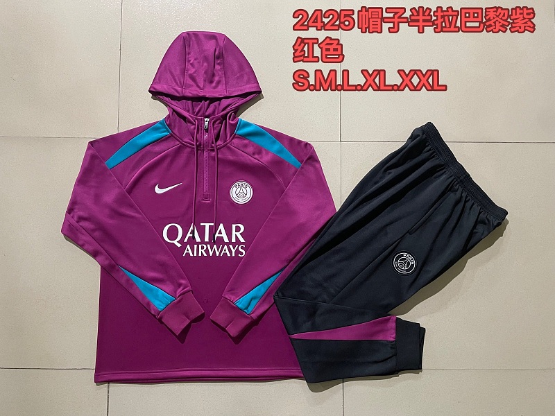 F598# 2425半拉帽子巴黎紫色-Paris 24/25 Paris Jersey 2