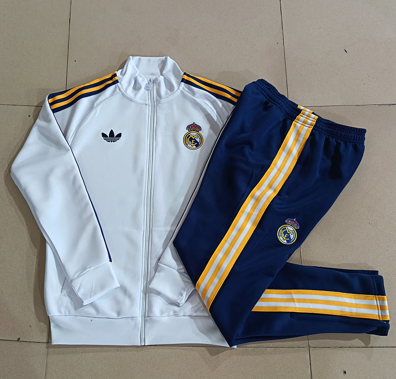 A26036# 2627长拉皇马白色（三叶草）-Real 26/27 Real Madri Jersey 2