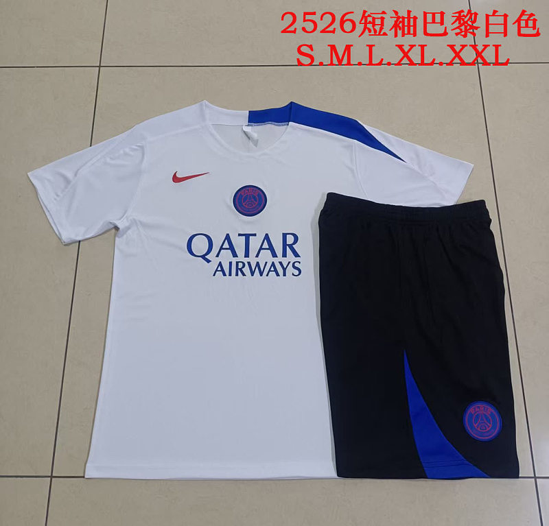 D25241# 2526短袖巴黎白色（T90版）-Paris 25/26 Paris Jersey 3