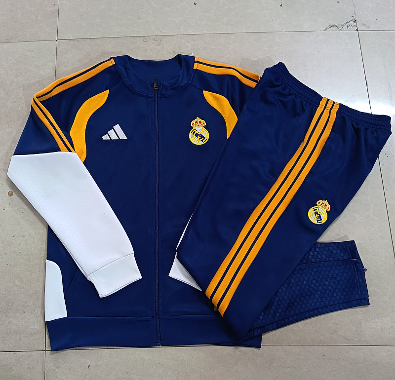 E26026# 2627长拉皇马宝兰（袖子白色）童装-Real 26/27 Real Madri Jersey 2