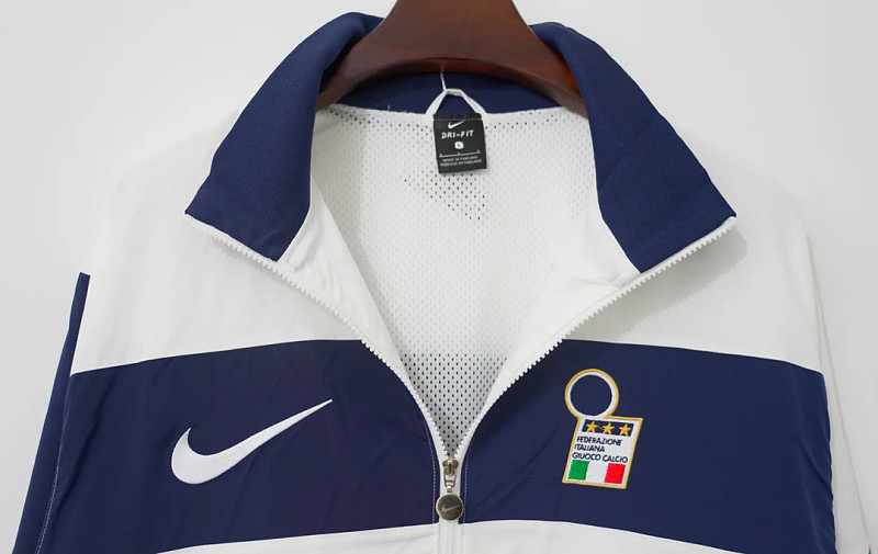 Italia Italy White Blue Retro Windbreaker 5