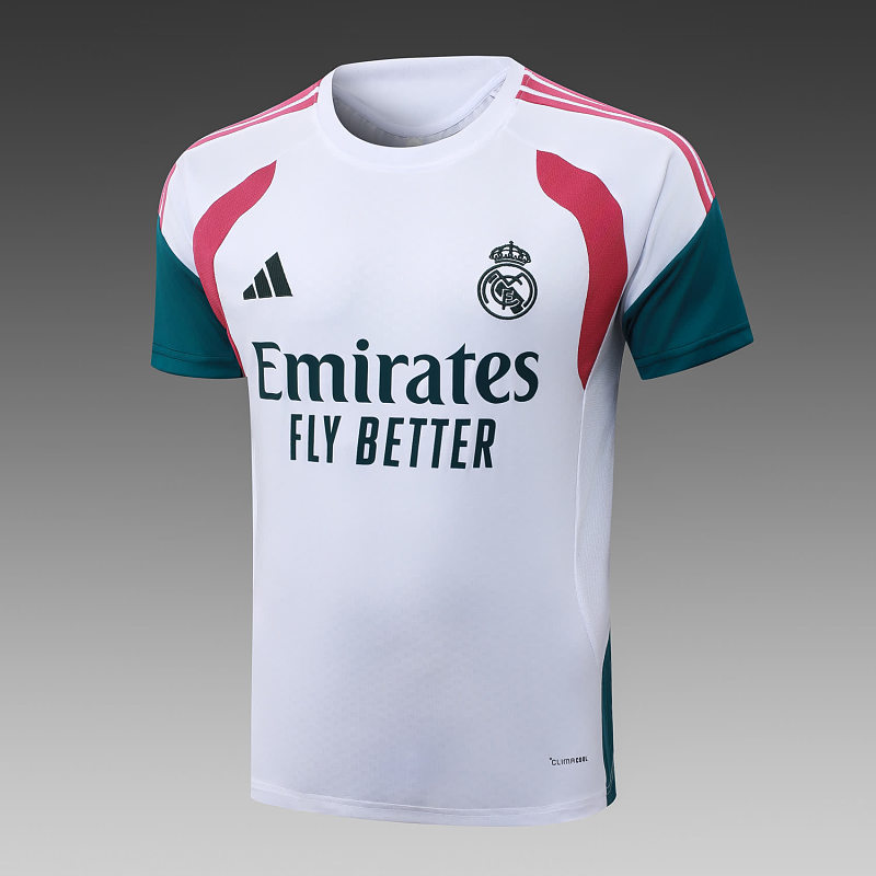J26035# 2627短袖皇马白色（玫红配色）-Real 26/27 Real Madri Jersey 4