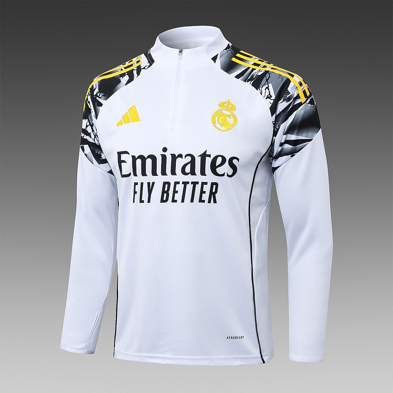 B25152# 2526半拉皇马白色（肩部喷墨）-Real 25/26 Real Madri Jersey 4