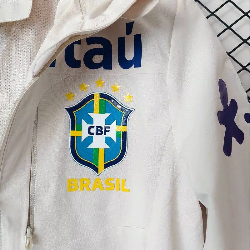 Brasile Brazil Beige Windbreaker Jacket 7