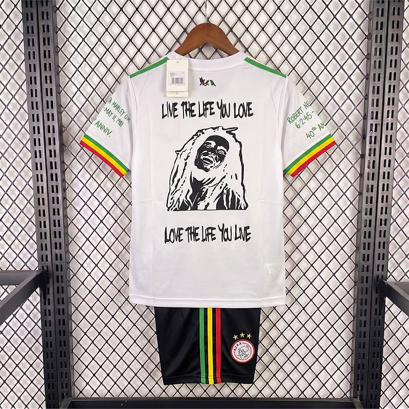 Ajax 25/26 Ajax Bob Marley White Kids Size 16-28 2