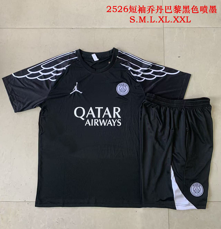 D25187# 2526短袖乔丹巴黎黑色喷墨-Paris 25/26 Paris Jersey 3