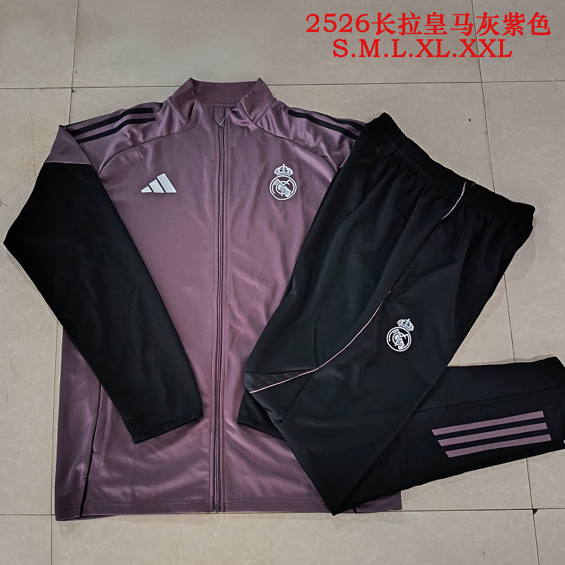 A26020# 2627长拉皇马灰紫-Real 26/27 Real Madri Jersey 3