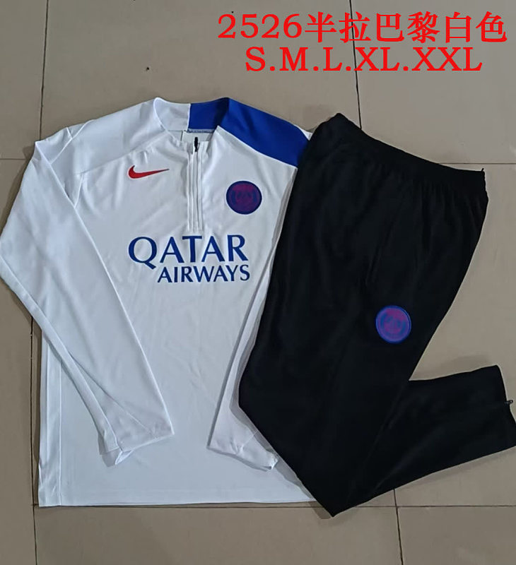 B25121# 2526半拉巴黎白色（T90版）-Paris 25/26 Paris Jersey 2