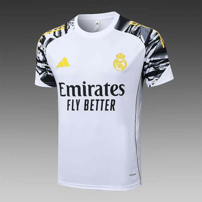 D25274# 2526短袖皇马白色（袖子喷墨）-Real 25/26 Real Madri Jersey 4