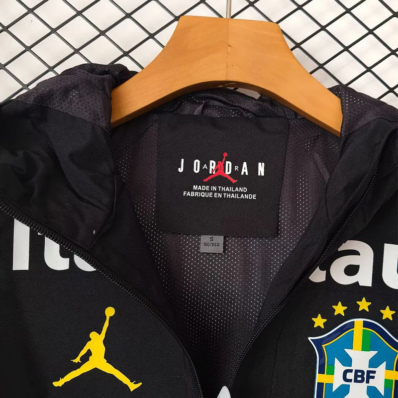 Brasile Brazil Black Windbreaker Jacket 7