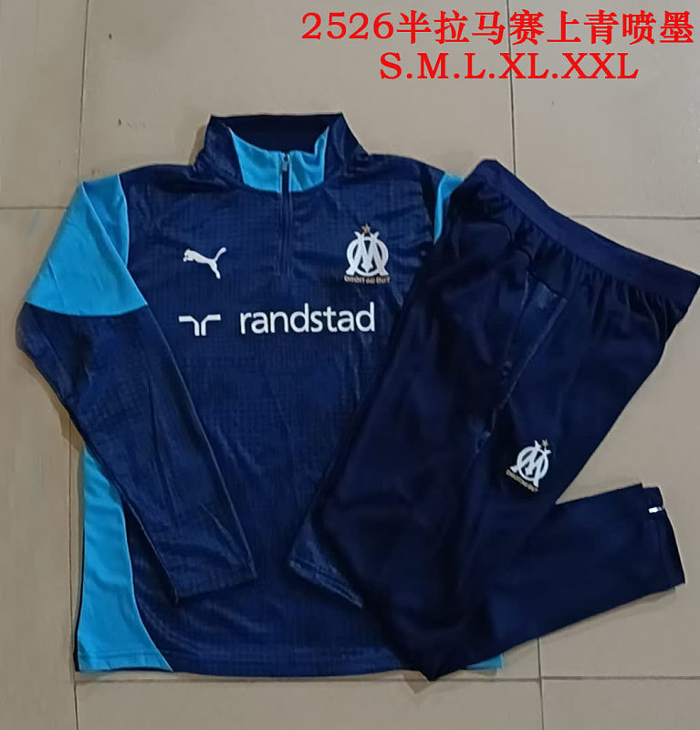B25127# 2526半拉马赛上青喷墨-Marseilles 25/26 Marseilles Jersey 3