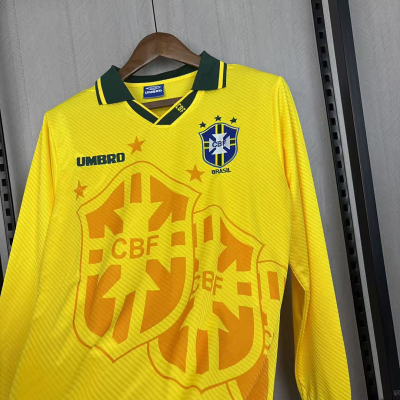 Brasile Brazil Home Long Sleeve Retro 8
