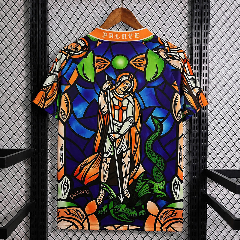 Inghilterra England x Palace Skateboards St. George Dragon Stained-glass Orange 2