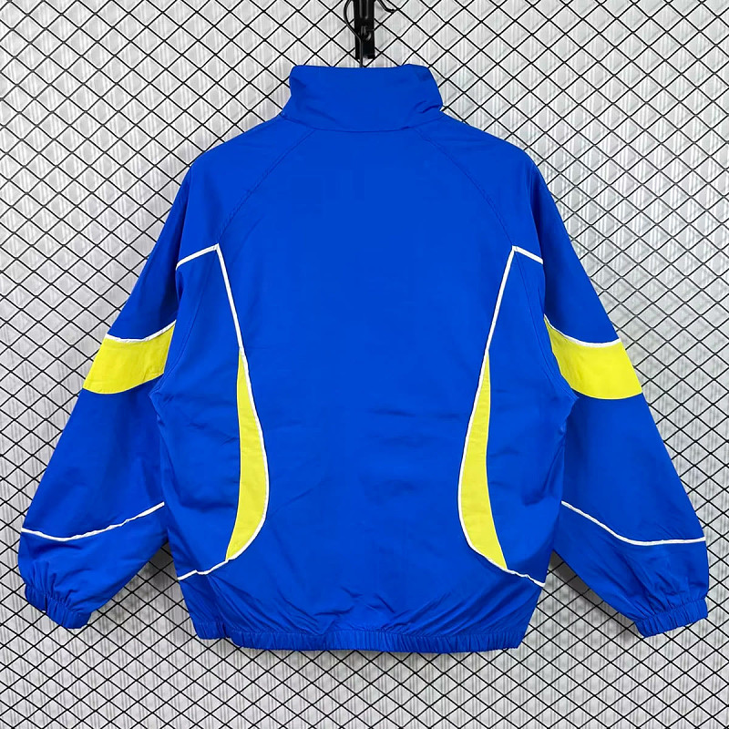 Brasile Brazil Blue Yellow Windbreaker 2