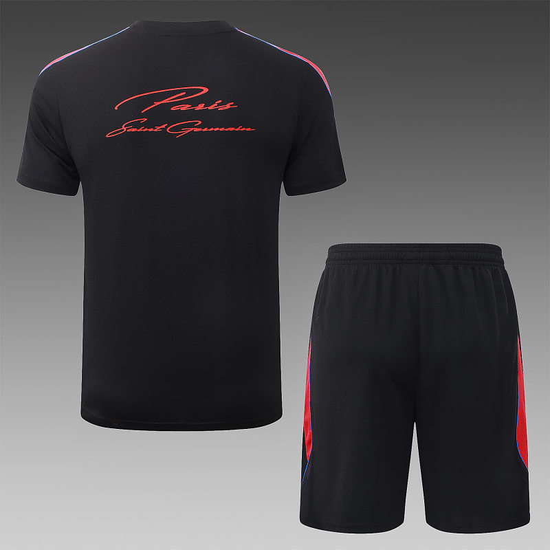 J26042# 2627短袖巴黎黑色（配红色）-Paris 26/27 Paris Jersey 10