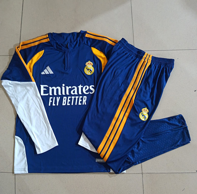 E26031# 2627半拉皇马宝兰（袖子白色）童装-Real 26/27 Real Madri Jersey 2