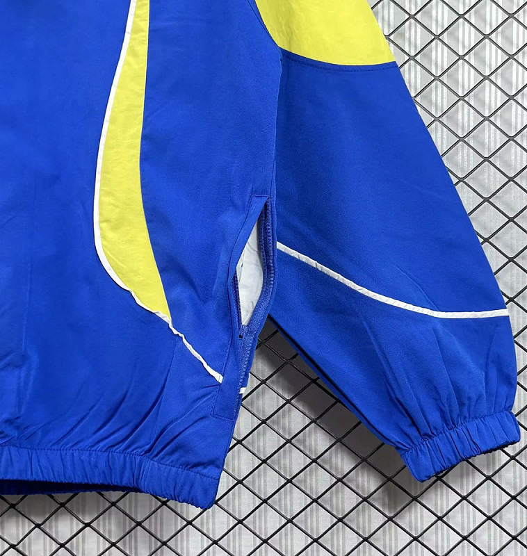 Brasile Brazil Blue Yellow Windbreaker 5